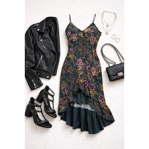 Betsey Johnson NWT Velvet Floral Burnout High-Low Dress Size 14 Prom Wedding - Picture 11 of 11